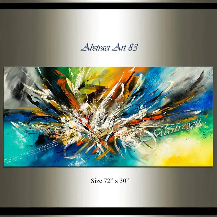 Abstract Modern Art Oil Painting | Amazing Abstract — Front View | Abstract Oil Painting for Home Decor