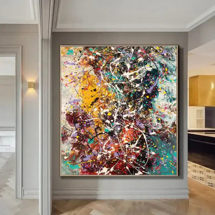 Abstract Acrylic Painting | Modern Canvas Art — Front View | Abstract Oil Painting for Home Decor