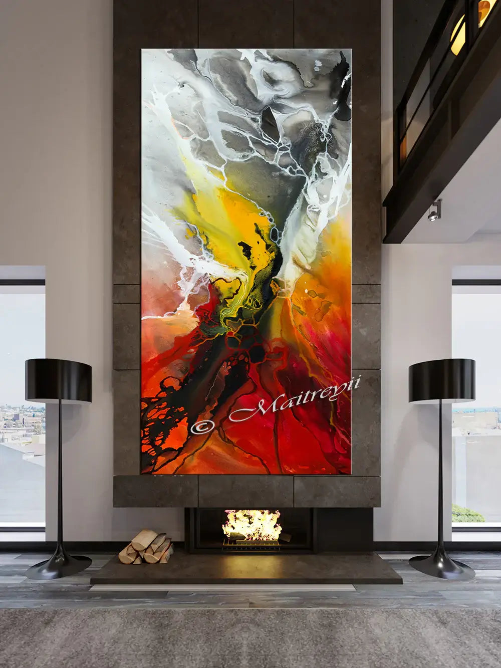 Abstract Modern Art Oil Painting | Modern Wall Art- Amazing Abstract 8 — Front View | Abstract Oil Painting for Home Decor