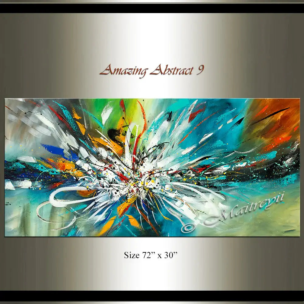 Abstract Modern Art Oil Painting | Amazing Abstract-Amazing Abstract 9 — Front View | Abstract Oil Painting for Home Decor