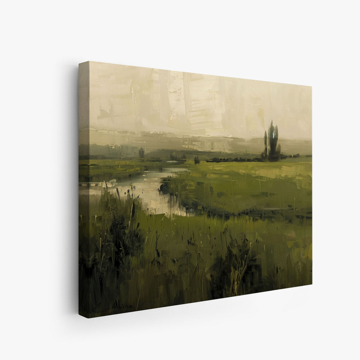 Anthology Of Echoes | Hand-Painted Canvas Art | QSQart — Front View | Abstract Oil Painting for Home Decor
