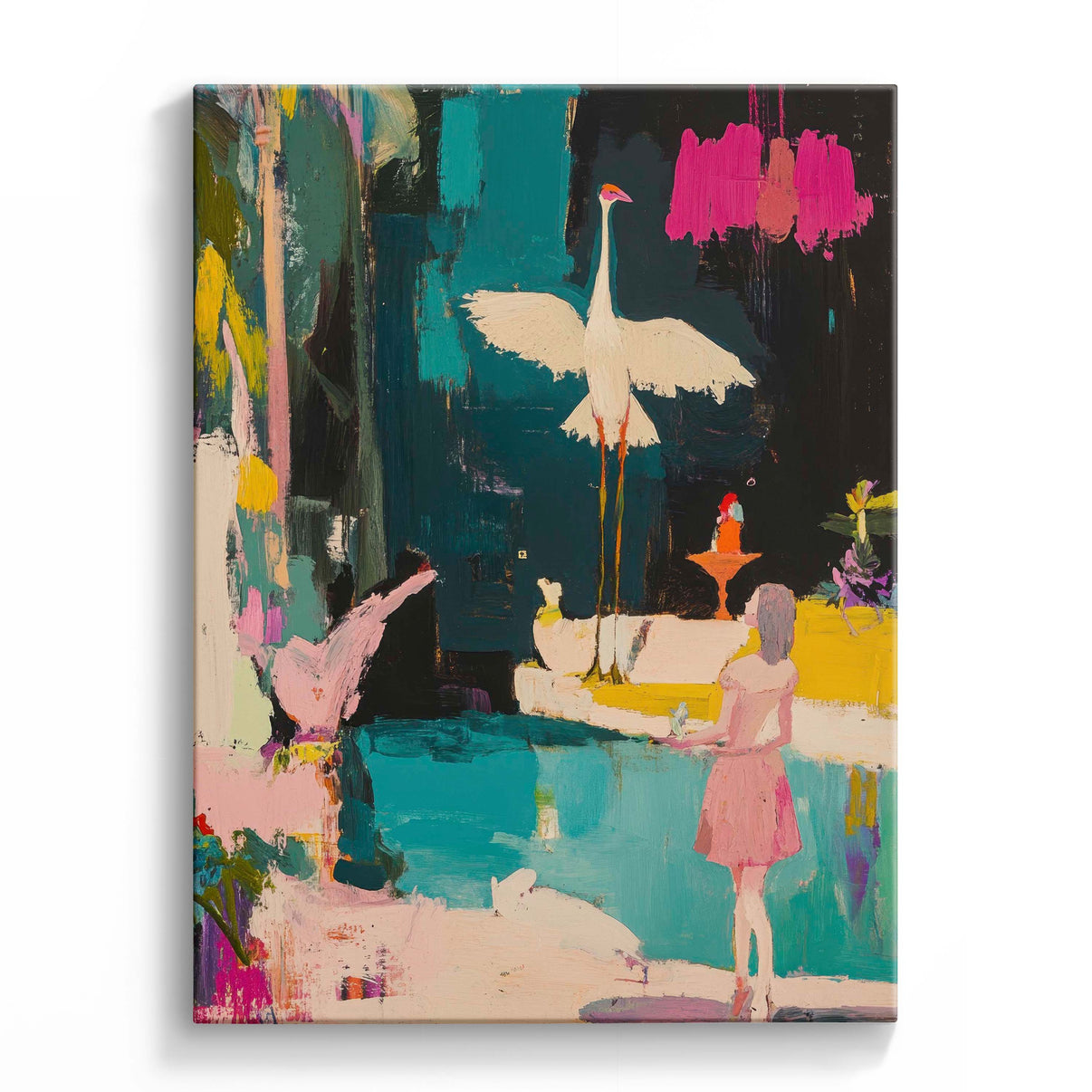 At Last, My Missing Piece | Hand-Painted Canvas Art | QSQart — Front View | Abstract Oil Painting for Home Decor