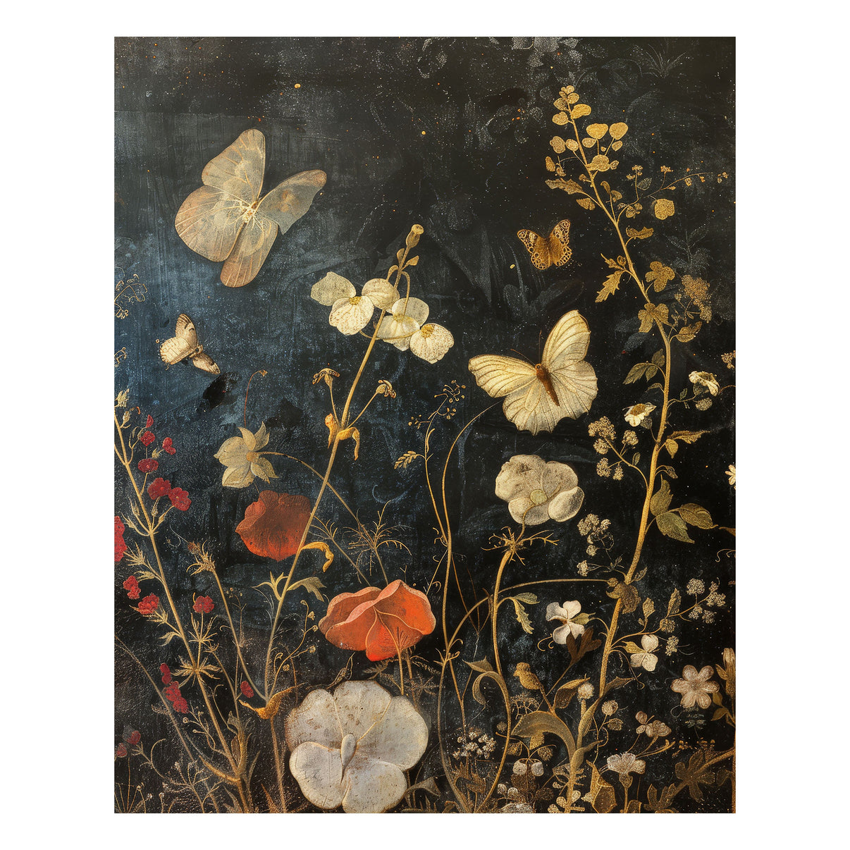 Austen's Garden | Hand-Painted Canvas Art | QSQart — Front View | Abstract Oil Painting for Home Decor