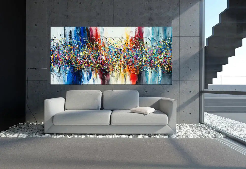 Abstract Angel Paintings | Modern Spiritual Art — Front View | Abstract Oil Painting for Home Decor