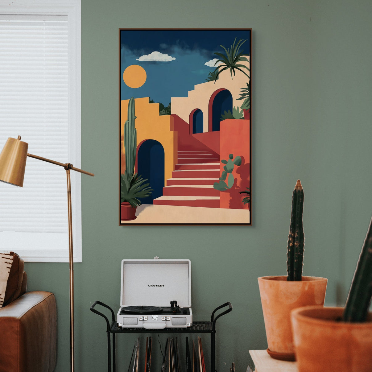 A Trip Abroad | Abstract Canvas Wall Art | QSQart — Front View | Abstract Oil Painting for Home Decor