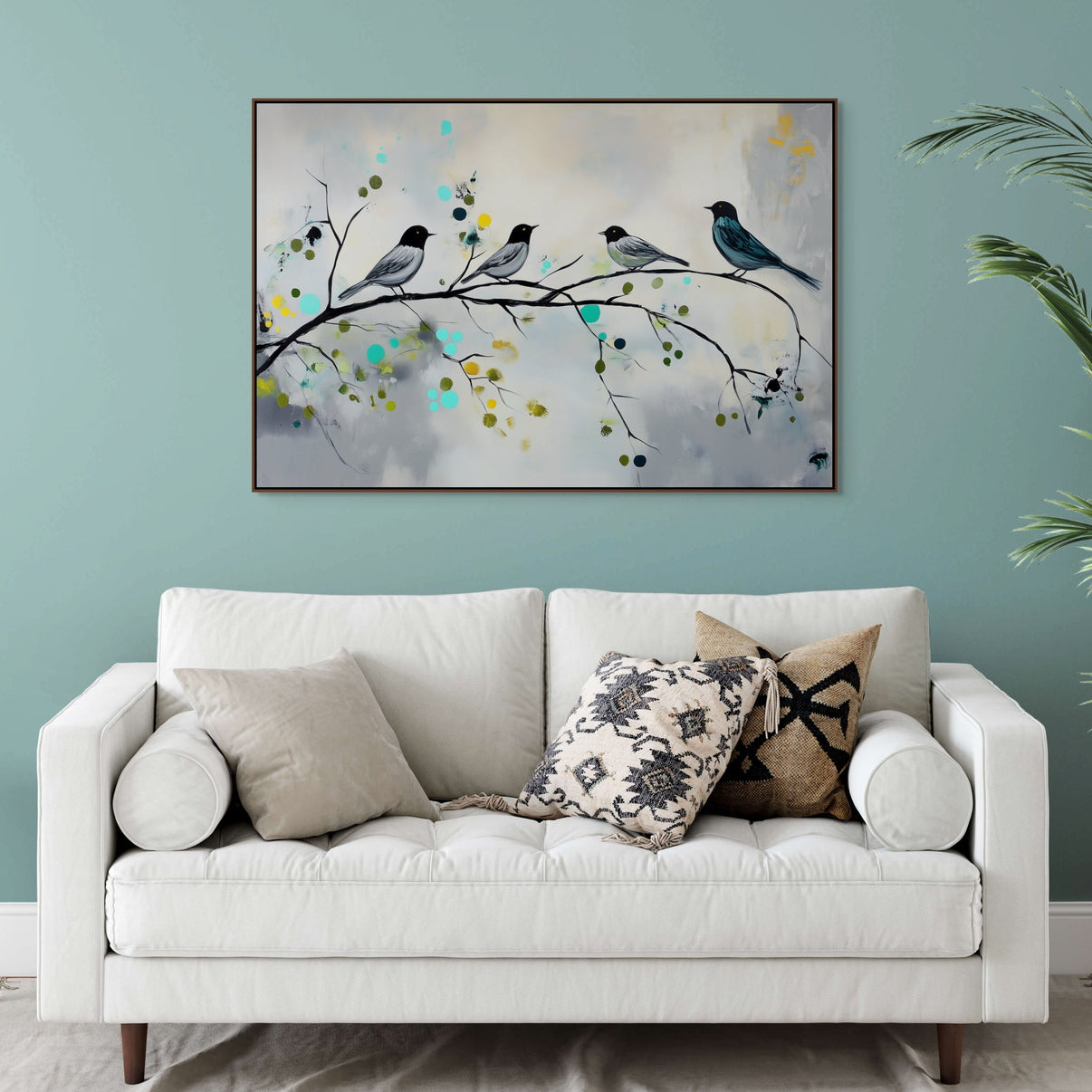 Abstract Aviary | Abstract Canvas Wall Art | QSQart — Front View | Abstract Oil Painting for Home Decor