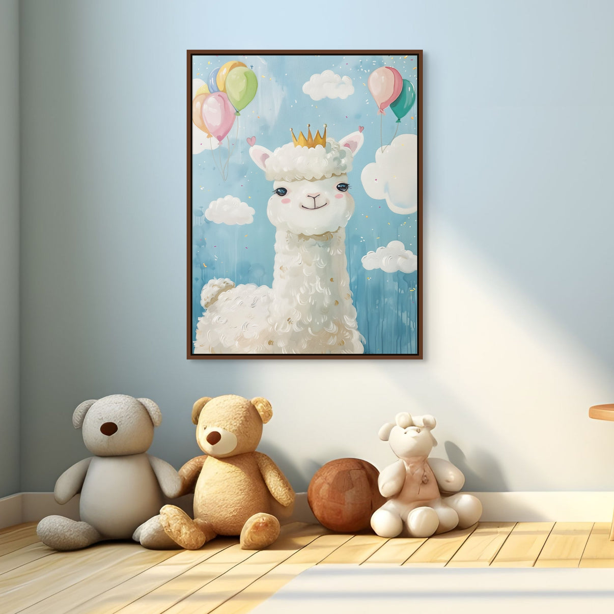 Alpaca Princess | Hand-Painted Canvas Art | QSQart — Front View | Abstract Oil Painting for Home Decor