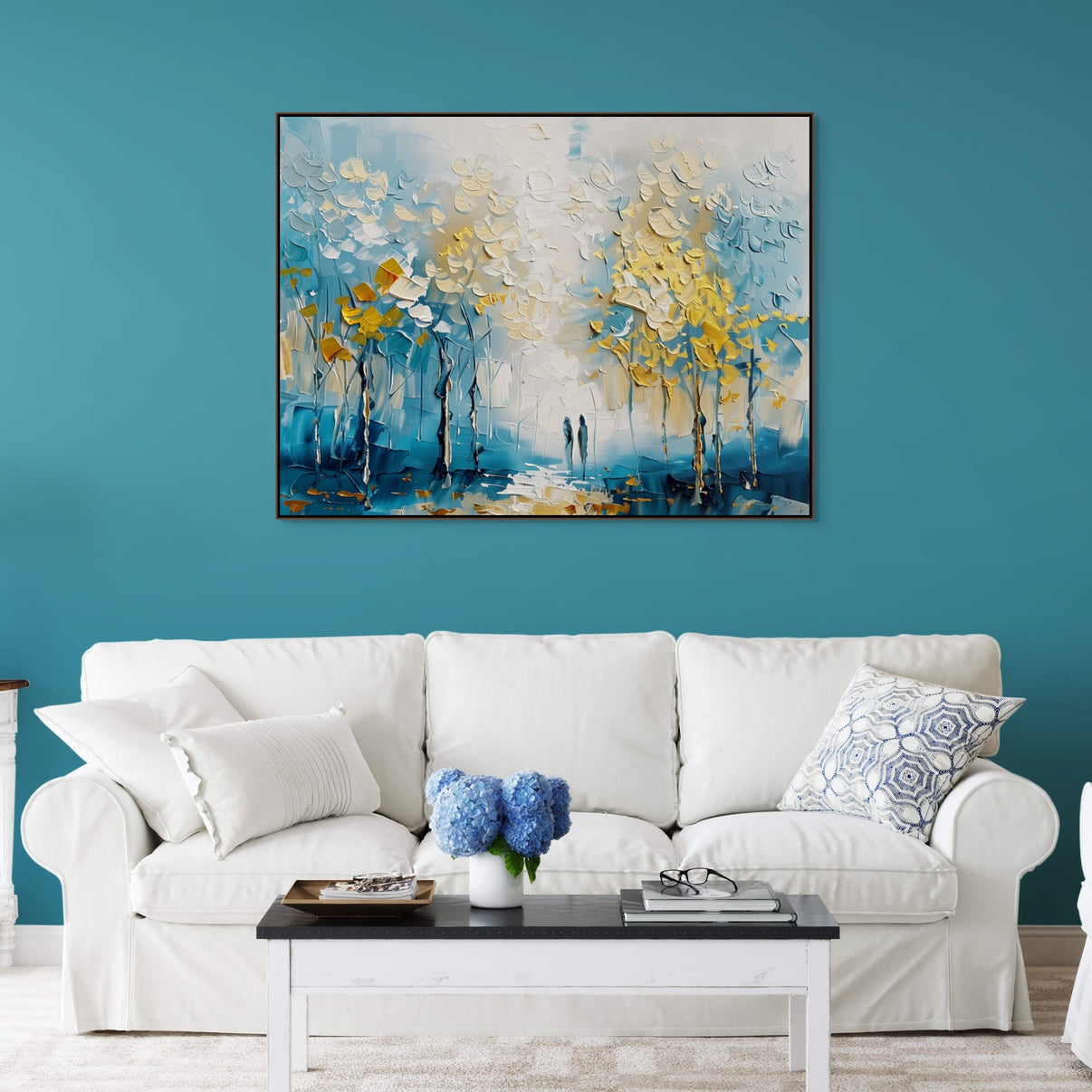 A Secret Moment | Abstract Canvas Wall Art | QSQart — Front View | Abstract Oil Painting for Home Decor