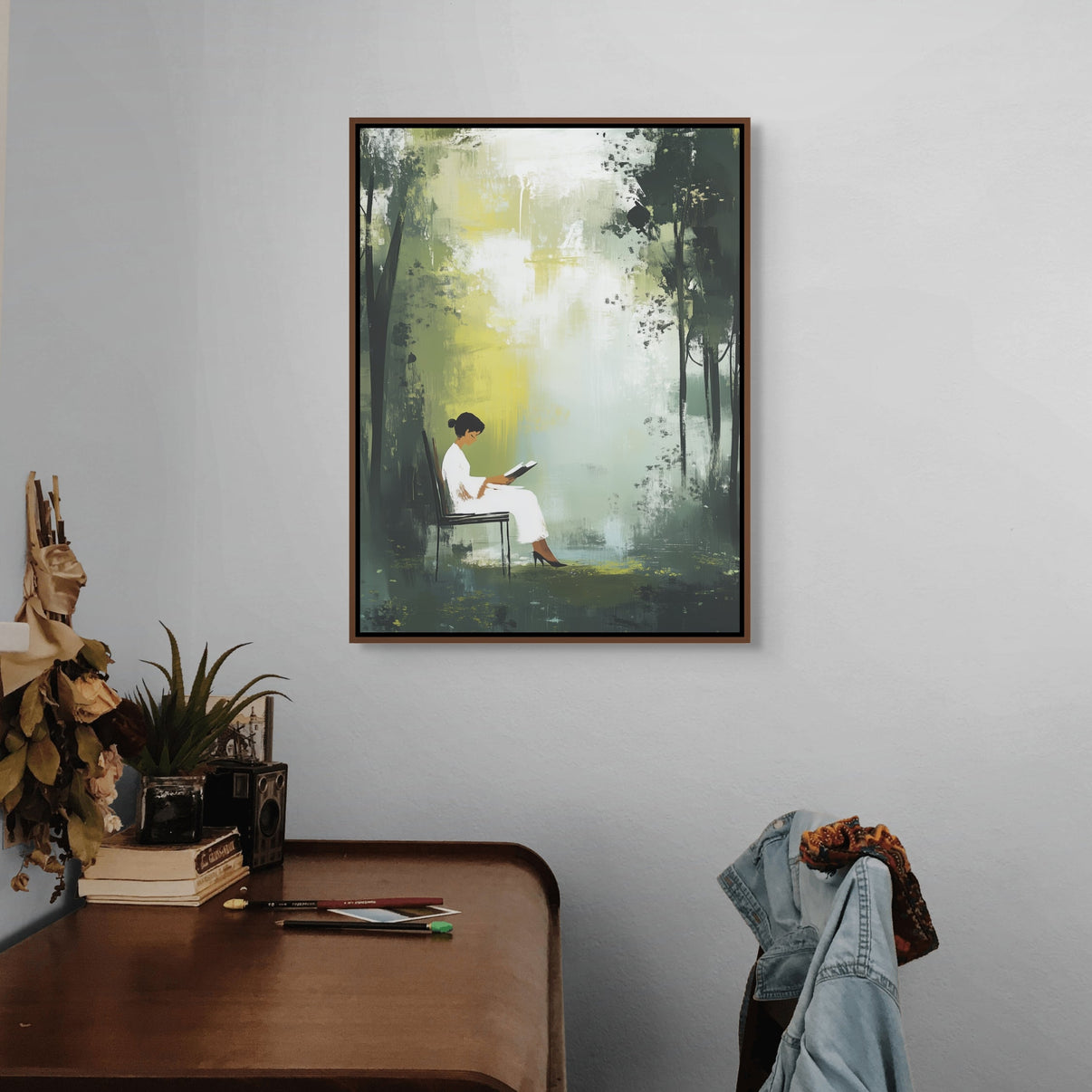 A Quiet Place | Abstract Canvas Wall Art | QSQart — Front View | Abstract Oil Painting for Home Decor