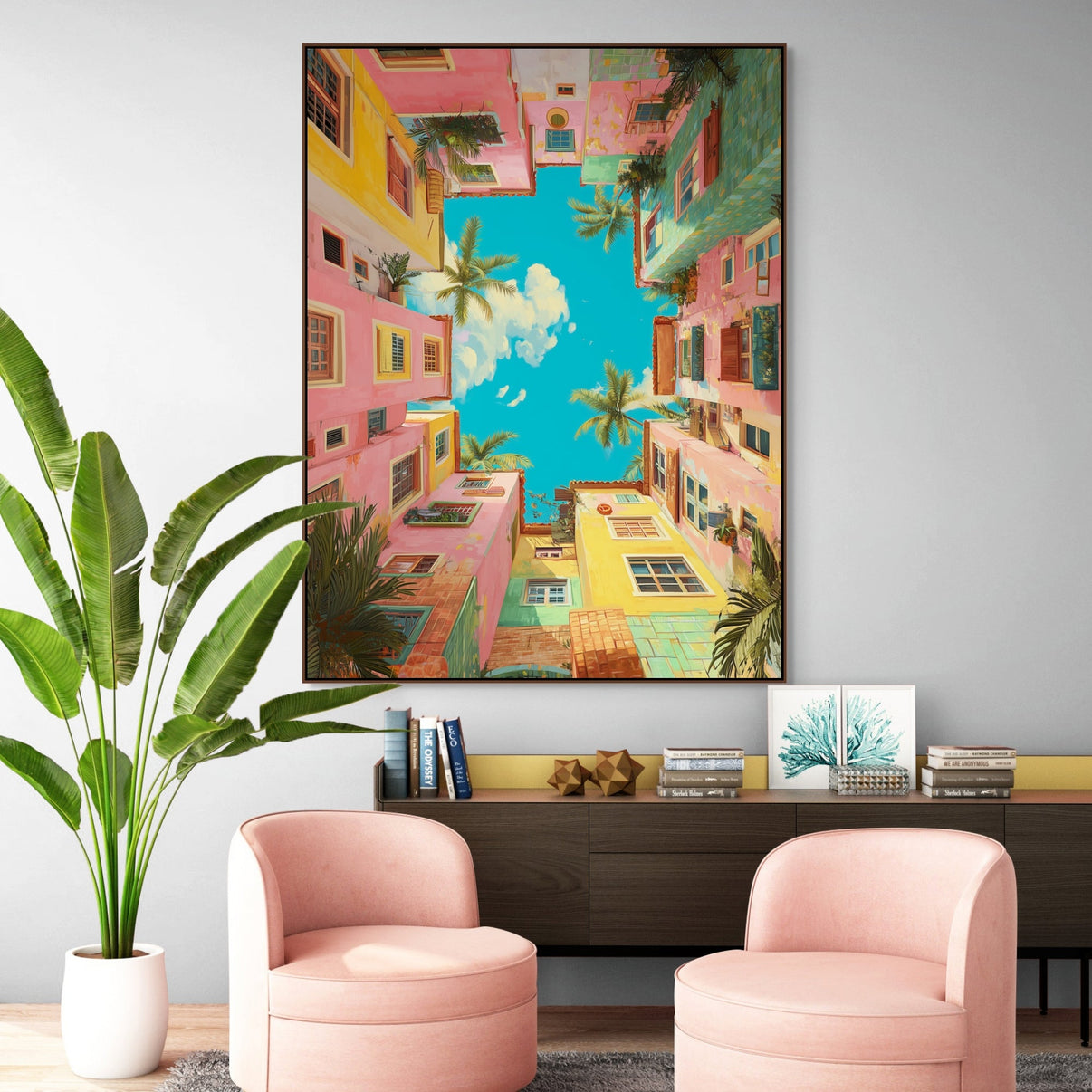 A Piece of Sky | Abstract Canvas Wall Art | QSQart — Front View | Abstract Oil Painting for Home Decor