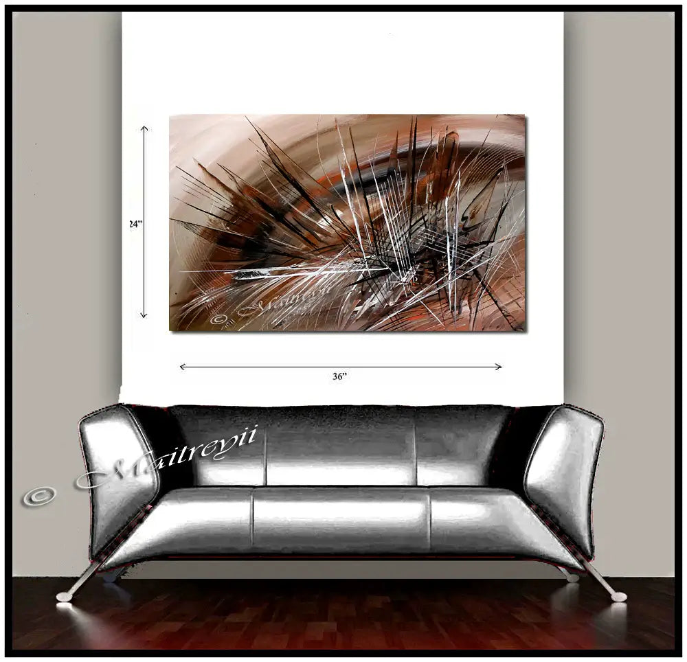 Abstract Art | Handmade Modern Painting by Maitreyii — Front View | Abstract Oil Painting for Home Decor