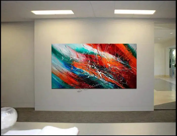 Abstract art Decor Large Painting Wall Art- Fall in Love — Front View | Abstract Oil Painting for Home Decor
