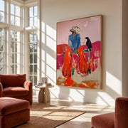 "POP Art" - Modern Heavy Impasto Abstract Artwork | Rich Color Palette Knife Painting | Luxury Vertical Wall Art #Q 64
