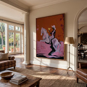 "POP Art" - Modern Heavy Impasto Abstract Artwork | Rich Color Palette Knife Painting | Luxury Vertical Wall Art #Q 53
