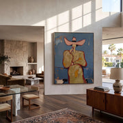 "POP Art" - Modern Heavy Impasto Abstract Artwork | Rich Color Palette Knife Painting | Luxury Vertical Wall Art #Q 58