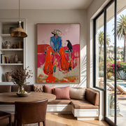 "POP Art" - Modern Heavy Impasto Abstract Artwork | Rich Color Palette Knife Painting | Luxury Vertical Wall Art #Q 64