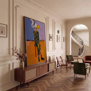 "POP Art" - Modern Heavy Impasto Western Animal Artwork | Rich Color Palette Knife Painting | Luxury Vertical Wall Art #Q 61