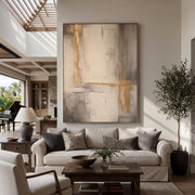 "Abstract Art｜Gold Foil Luxury" - Modern Heavy Impasto Abstract Artwork | Rich Color Palette Knife Painting | Luxury Two-Panel Vertical Wall Art #Q 41