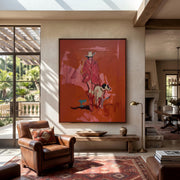 "POP Art" - Modern Heavy Impasto Dog Portrait Artwork | Rich Color Palette Knife Painting | Luxury Vertical Wall Art #Q 65