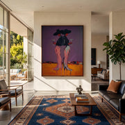 "POP Art" - Modern Heavy Impasto Abstract Artwork | Rich Color Palette Knife Painting | Luxury Vertical Wall Art #Q 54