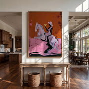 "POP Art" - Modern Heavy Impasto Abstract Artwork | Rich Color Palette Knife Painting | Luxury Vertical Wall Art #Q 53