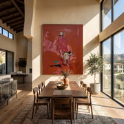 "POP Art" - Modern Heavy Impasto Dog Portrait Artwork | Rich Color Palette Knife Painting | Luxury Vertical Wall Art #Q 65