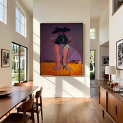 "POP Art" - Modern Heavy Impasto Abstract Artwork | Rich Color Palette Knife Painting | Luxury Vertical Wall Art #Q 54