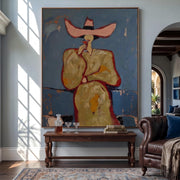 "POP Art" - Modern Heavy Impasto Abstract Artwork | Rich Color Palette Knife Painting | Luxury Vertical Wall Art #Q 58