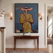 "POP Art" - Modern Heavy Impasto Abstract Artwork | Rich Color Palette Knife Painting | Luxury Vertical Wall Art #Q 58