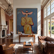"POP Art" - Modern Heavy Impasto Abstract Artwork | Rich Color Palette Knife Painting | Luxury Vertical Wall Art #Q 58