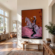 "POP Art" - Modern Heavy Impasto Abstract Artwork | Rich Color Palette Knife Painting | Luxury Vertical Wall Art #Q 53
