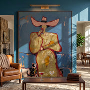 "POP Art" - Modern Heavy Impasto Abstract Artwork | Rich Color Palette Knife Painting | Luxury Vertical Wall Art #Q 58
