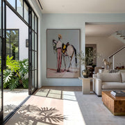 "POP Art" - Modern Heavy Impasto Western Animal Artwork | Rich Color Palette Knife Painting | Luxury Vertical Wall Art #Q 52