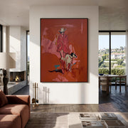 "POP Art" - Modern Heavy Impasto Dog Portrait Artwork | Rich Color Palette Knife Painting | Luxury Vertical Wall Art #Q 65