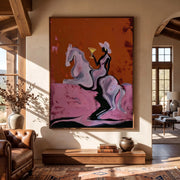 "POP Art" - Modern Heavy Impasto Abstract Artwork | Rich Color Palette Knife Painting | Luxury Vertical Wall Art #Q 53
