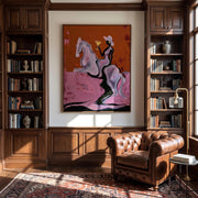 "POP Art" - Modern Heavy Impasto Abstract Artwork | Rich Color Palette Knife Painting | Luxury Vertical Wall Art #Q 53