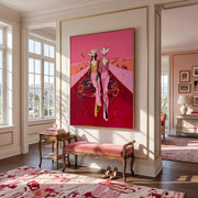 "POP Art" - Modern Heavy Impasto Abstract Artwork | Rich Color Palette Knife Painting | Luxury Vertical Wall Art #Q 67