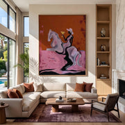 "POP Art" - Modern Heavy Impasto Abstract Artwork | Rich Color Palette Knife Painting | Luxury Vertical Wall Art #Q 53
