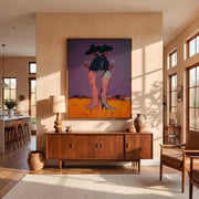 "POP Art" - Modern Heavy Impasto Abstract Artwork | Rich Color Palette Knife Painting | Luxury Vertical Wall Art #Q 54