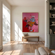 "POP Art" - Modern Heavy Impasto Abstract Artwork | Rich Color Palette Knife Painting | Luxury Vertical Wall Art #Q 66
