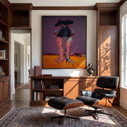 "POP Art" - Modern Heavy Impasto Abstract Artwork | Rich Color Palette Knife Painting | Luxury Vertical Wall Art #Q 54