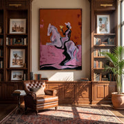 "POP Art" - Modern Heavy Impasto Abstract Artwork | Rich Color Palette Knife Painting | Luxury Vertical Wall Art #Q 53