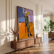 "POP Art" - Modern Heavy Impasto Western Animal Artwork | Rich Color Palette Knife Painting | Luxury Vertical Wall Art #Q 61