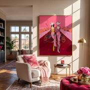 "POP Art" - Modern Heavy Impasto Abstract Artwork | Rich Color Palette Knife Painting | Luxury Vertical Wall Art #Q 67