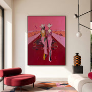 "POP Art" - Modern Heavy Impasto Abstract Artwork | Rich Color Palette Knife Painting | Luxury Vertical Wall Art #Q 67
