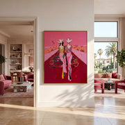 "POP Art" - Modern Heavy Impasto Abstract Artwork | Rich Color Palette Knife Painting | Luxury Vertical Wall Art #Q 67