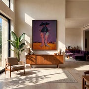 "POP Art" - Modern Heavy Impasto Abstract Artwork | Rich Color Palette Knife Painting | Luxury Vertical Wall Art #Q 54