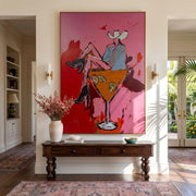 "POP Art" - Modern Heavy Impasto Abstract Artwork | Rich Color Palette Knife Painting | Luxury Vertical Wall Art #Q 66