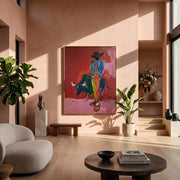 "POP Art" - Modern Heavy Impasto Western Animal Artwork | Rich Color Palette Knife Painting | Luxury Vertical Wall Art #Q 63