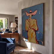 "POP Art" - Modern Heavy Impasto Abstract Artwork | Rich Color Palette Knife Painting | Luxury Vertical Wall Art #Q 58
